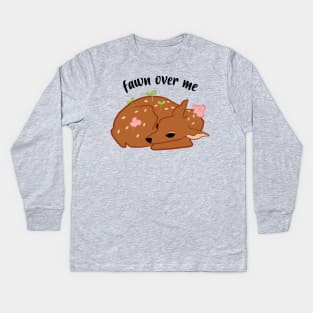 fawn over me Kids Long Sleeve T-Shirt